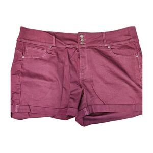 Wax Jean Pink Shorts Stretch Womens Plus Size 3XL